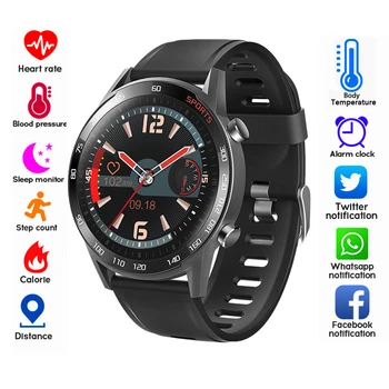 

T23 Smart Watch Body Temperature Measurement Fitness Tracker Heart Rate Monitor HD Large Screen Waterproof Smart Bracelet