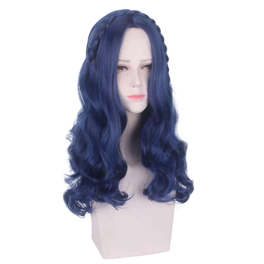 Потомки 2 Эви длинные волнистые парик косплей костюм для женщин термостойкие синтетические волосы Хэллоуин вечерние ролевые парики