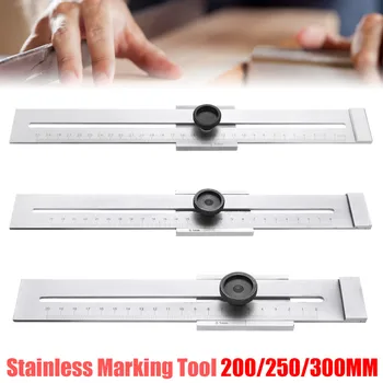 

0-200mm 250mm 300mm Stainless Steel Spreading Marking Tool Ruler Marking Gauge Measuring Tool For Woodworking
