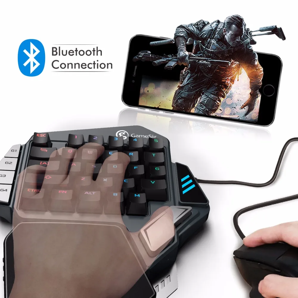 Игровая клавиатура GameSir Z1 с голубыми механическими переключателями Kailh для одной