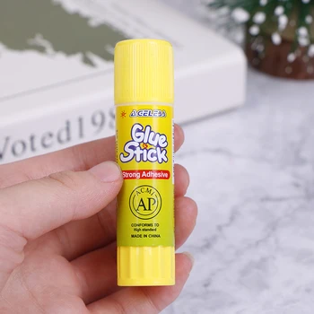 

yellow Solid Glue High viscosity Solid Glue Stick for Adhesive Home Art Paper Card Photo Glue Stick Stationery 10PC