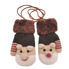 Новое поступление, вязаные перчатки, теплые вязаные варежки с длинными пальцами, с рисунком лисы, в стиле пэчворк, цветные теплые шерстяные перчатки для детей 1-3 лет, унисекс