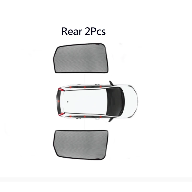BARNOV специальные автомобильные занавески оконные шторы сетка тенты слепой на заказ для AUDI A1 A3 Hatachback 8V 8P S3 A4 B7 B8 B9 A4L - Цвет: 2 Rear Sunshades