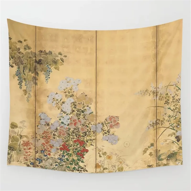 japanese-edo-period-six-panel-gold-leaf-screen-spring-and-autumn-flowers-tapestries.webp
