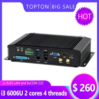 

Fanless i7 Desktop Computer Intel Core i7-8550U i5-8250U Win 10/Linux Ubuntu 2*Intel Lan 6COM 8USB GPIO LPT HDMI VGA Embedded PC