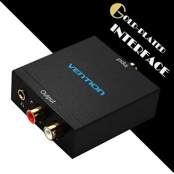 

Black Digital Optical Coaxial Audio Converter TV SPDIF to Analog Red White Double Lotus Audio Converter