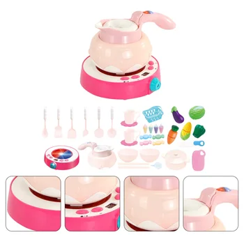 

1 Set Tableware Model Induction Cooker Simulation Kitchen Kit Children Toy