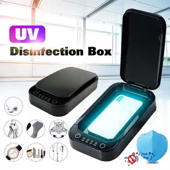 

9W Disinfection Sterilizer USB Wireless Charge Phone Mask UV Sanitizer Disinfector Touch Control Aromatherapy Indicator
