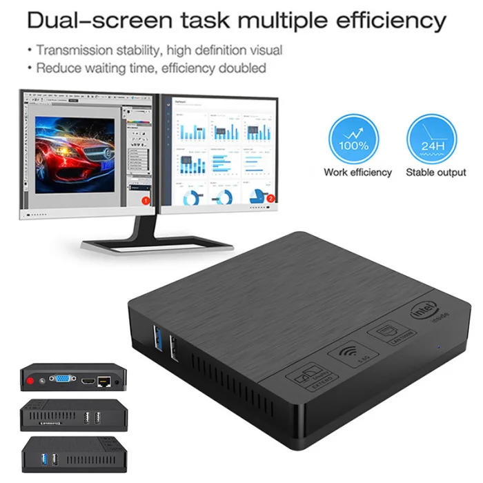 Мини компьютер хост BT3 PRO II 4G+ 64G для Win10 домашнего офиса с VGA интерфейсом IJS998