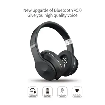 

Portable Wireless Headphones 3D Stereo Bluetooth Headset Foldable Gaming Earphone With Mic FM TF Card Noise Reduction Headphones