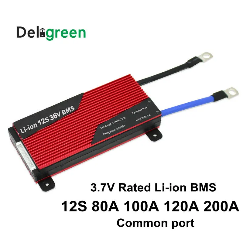 

12S 80A 100A 120A 150A 200A 250A 36V PCM/PCB/BMS for 3.7V 50.4V LiNCM battery pack 18650 Lithion Ion Battery Pack Li-ion