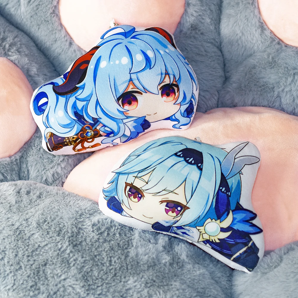 Genshin Impact Raiden Sho Xiao Diluc Zhongli Tartaglia Eula Yanfei Gorou Paimon Plush Toy Anime Kawaii Throw Pillows Dolls Gifts