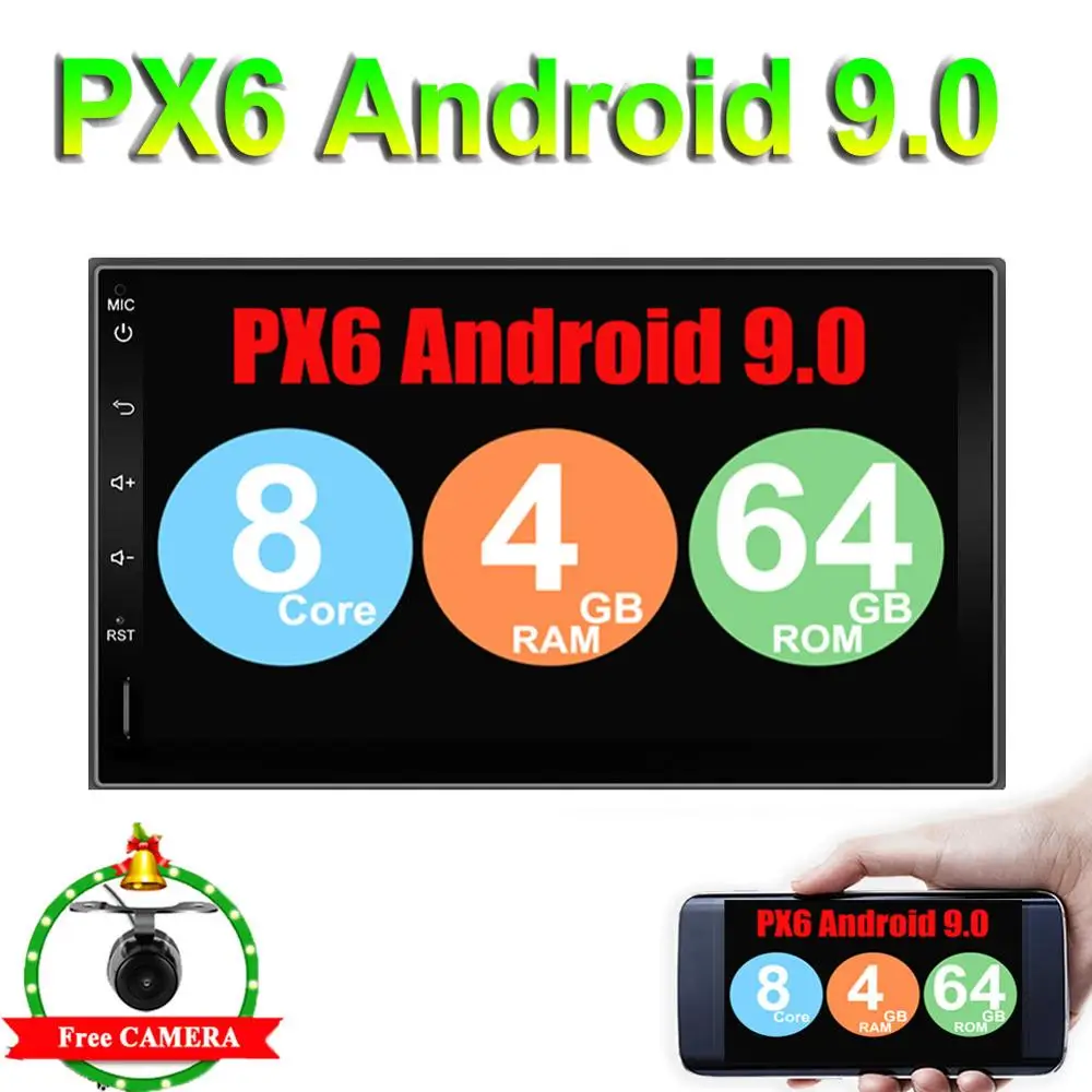 

4G RAM Octa Core 2din android 9.0 car dvd player universal GPS Navigation audio stereo radio with WIFI+bluetooth+camera+usb