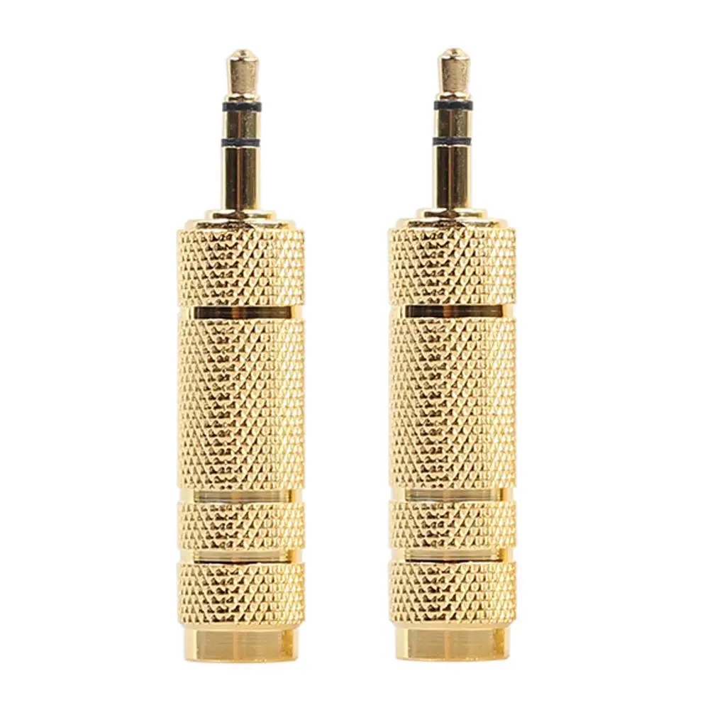 Universal Audio Connector: 6.35 mm Female to 3.5 mm Male-to-Female Adapter Plug