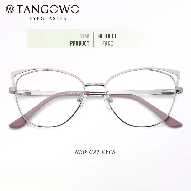 

TANGOWO 2020 Women Fashion Cat Eye Glasses Frame Retro Eyeglasses Women Myopia Prescription Optical Eyewear Women Glasses