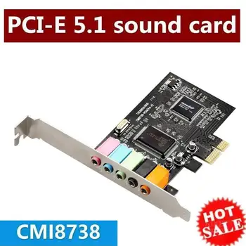 

6CH CMI8738 Components Stereo Sound Card 3D Audio Stereo PCIE Sound Card With Driver CD Audio Card For Desktop PC High Quality