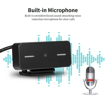 

USB 1080P 2MP HD PC Webcam Camera Digital Web Cam with Mic Auto Focus For PC Laptop