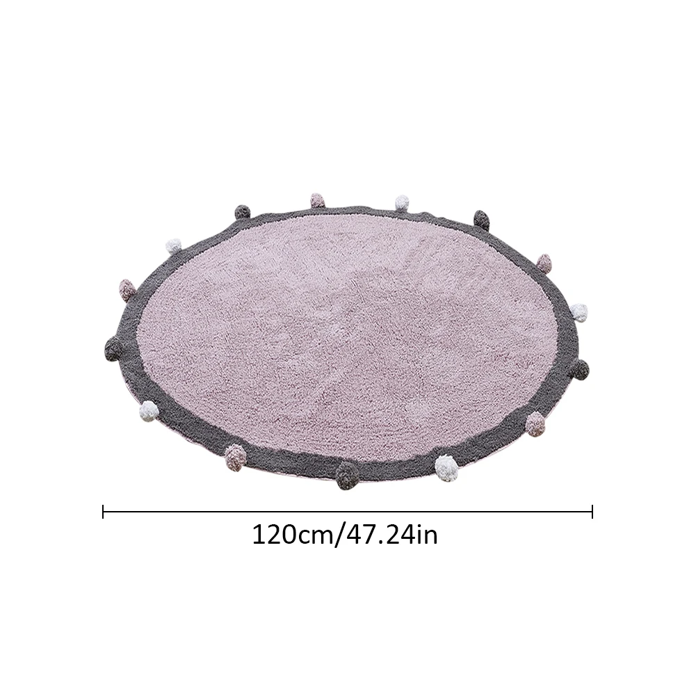 Nordic Baby Mat Floor Rug Cotton Baby Carpet Thick Round Games Activity