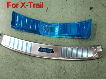 

Car styling For 2014-2016 Nissan X-Trail T32 Rogue Stainless Steel Rear Bumper Protector Sill Trunk Guard Cover Trim