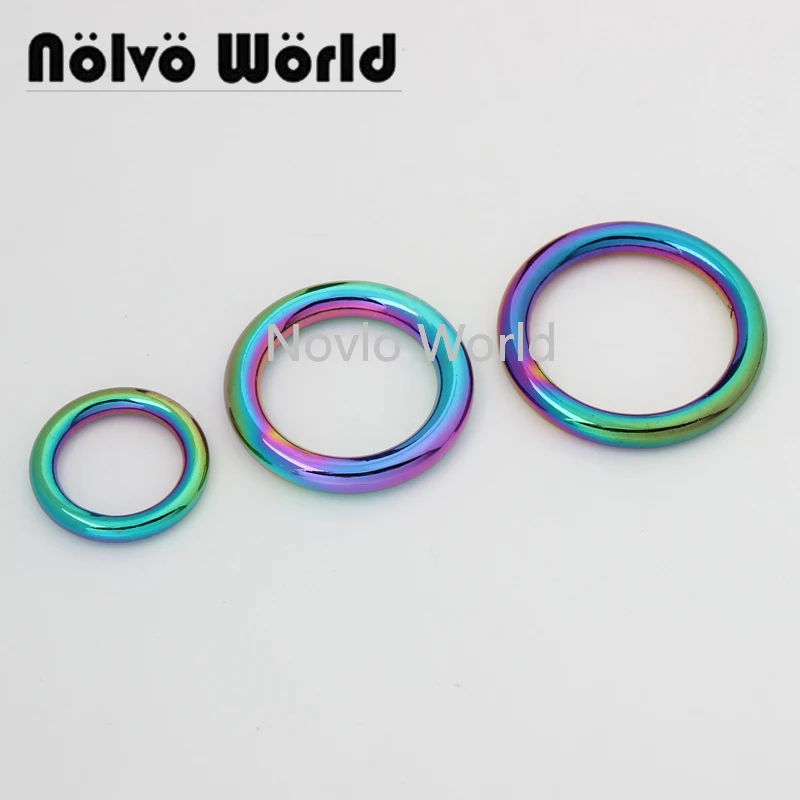Rings Rainbow Inner Closed Purse Bags Round 3cm for Sewing-Crafts 10-50pieces 5-Size