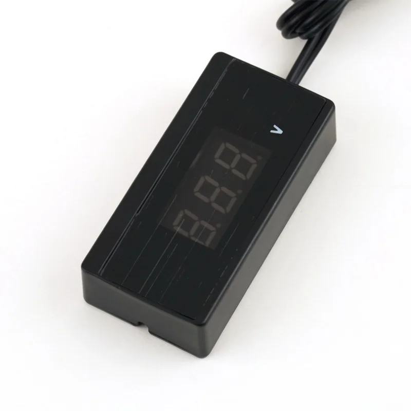 12 В автоматический Вольтметр термометр измеритель напряжения Датчик монитор
