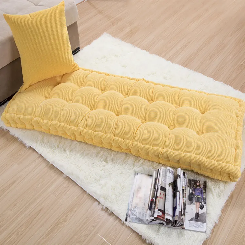 NewLongThickCushionHomeOfficeDecorationLongCushionSolidColor