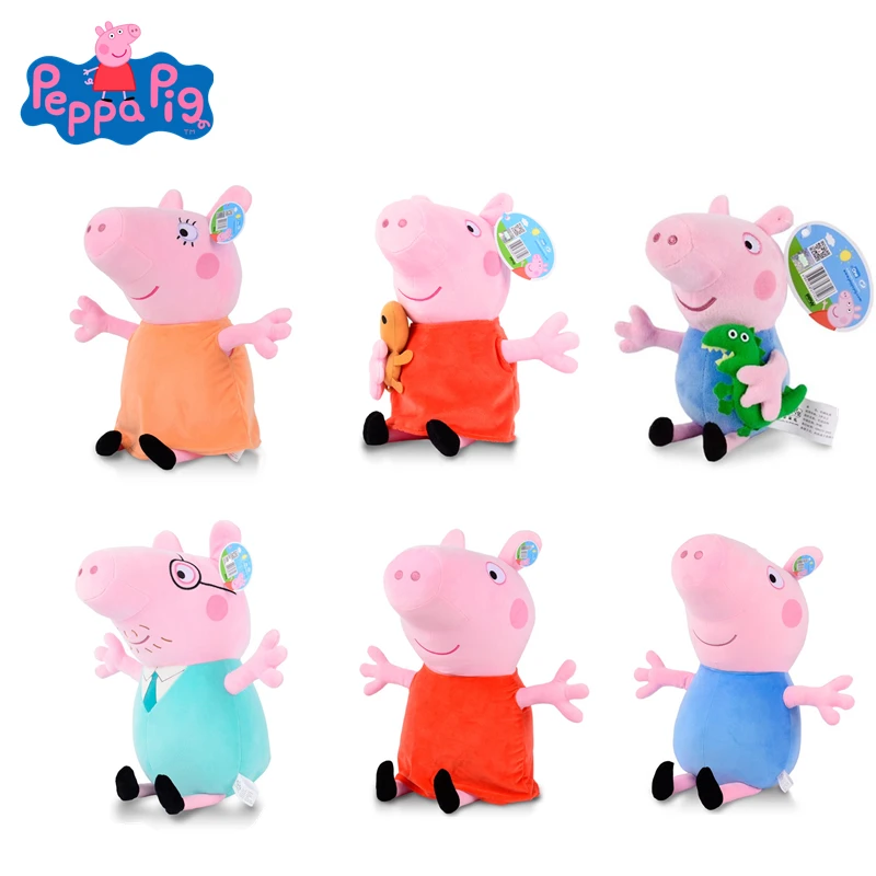 

19cm Peppa Pig Stuffed Plush Toy Animated Character Pink Pig George Plush Doll Action Figure Children Plush Birthday Gift