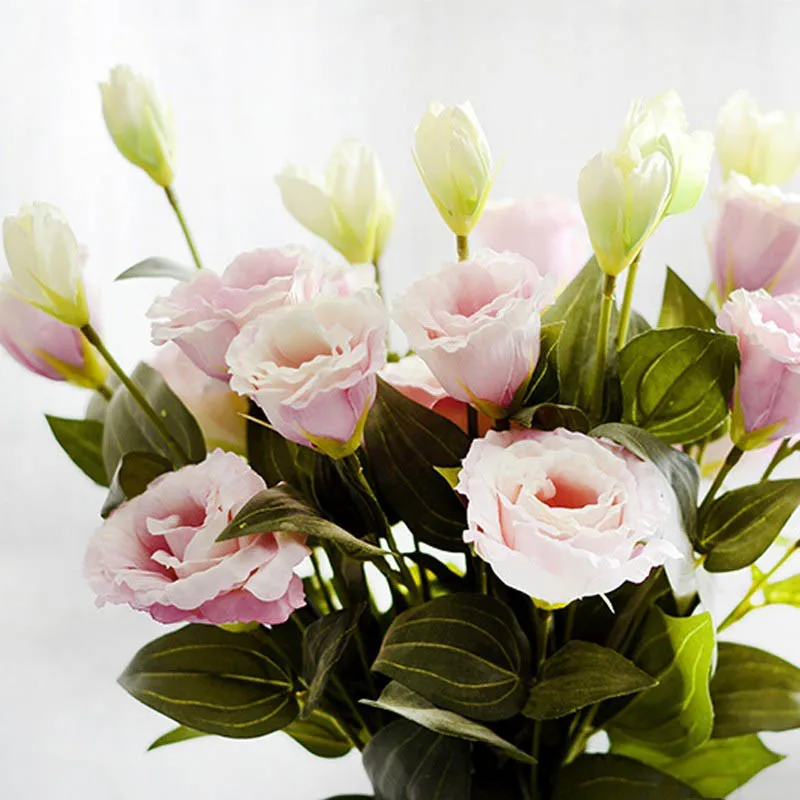 3 branches 70cm Artificial Flower Wholesale Trigeminal Eustoma Flower Home Decoration Fake Flower Wedding Flower silk Eustoma