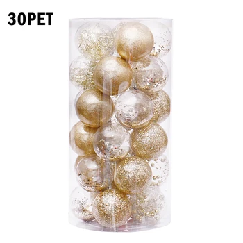 

30pcs 6cm Christmas Ball Transparent Design Christmas Tree Hanging Ornament Balls Wedding Christmas Holiday Decoration