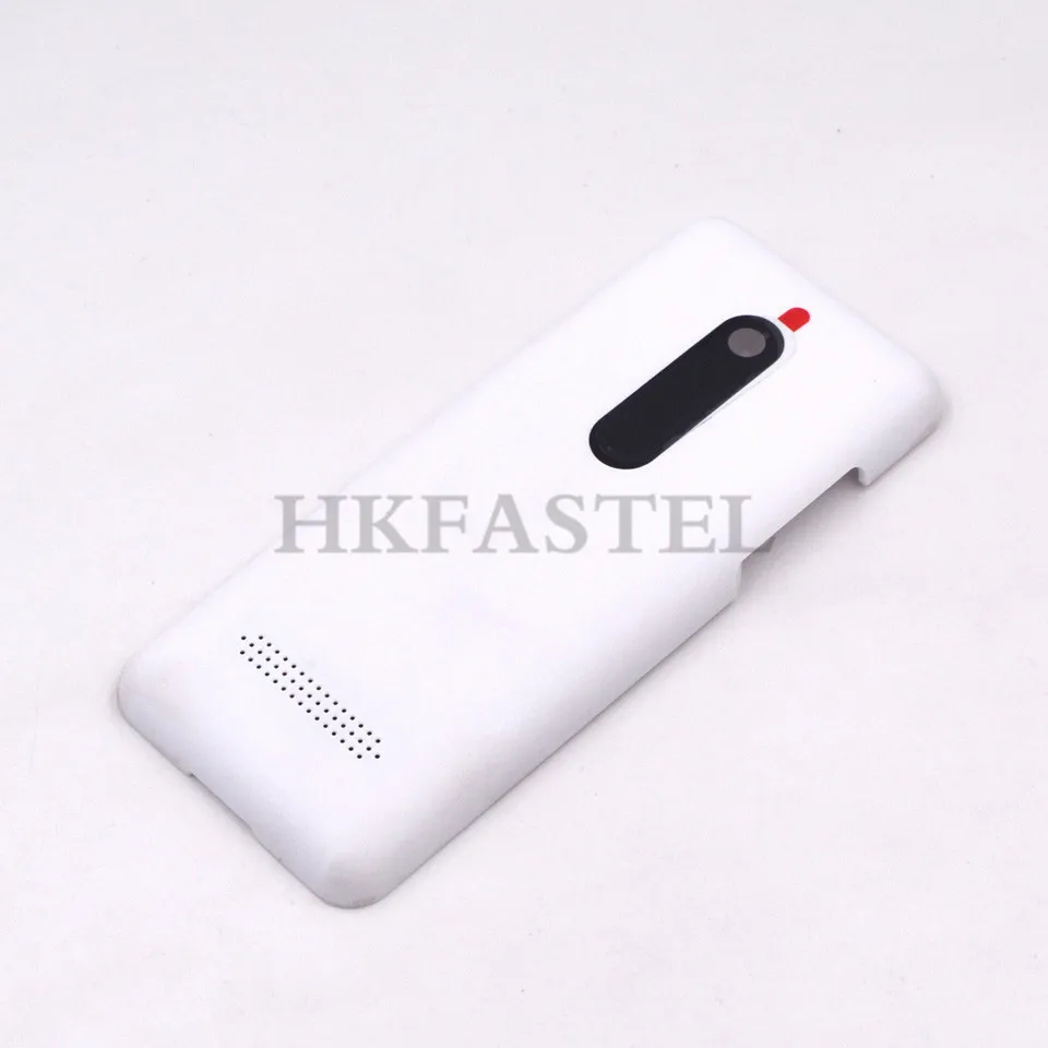 Для мобильного телефона Nokia 206 передний корпус с инструментом для 206 Dual Sim RM-872 задняя крышка батарейного отсека - Color: White Color