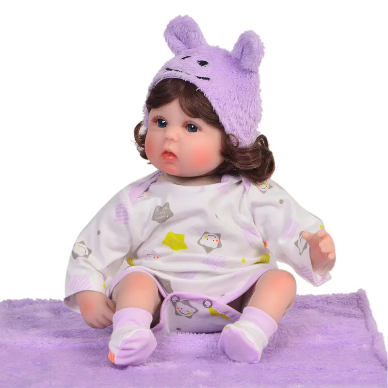 KEIUMI Lovely 17 дюймов Кукла Reborn Girl тканевая Боди 42 см Реалистичная игрушка Baby кукла для