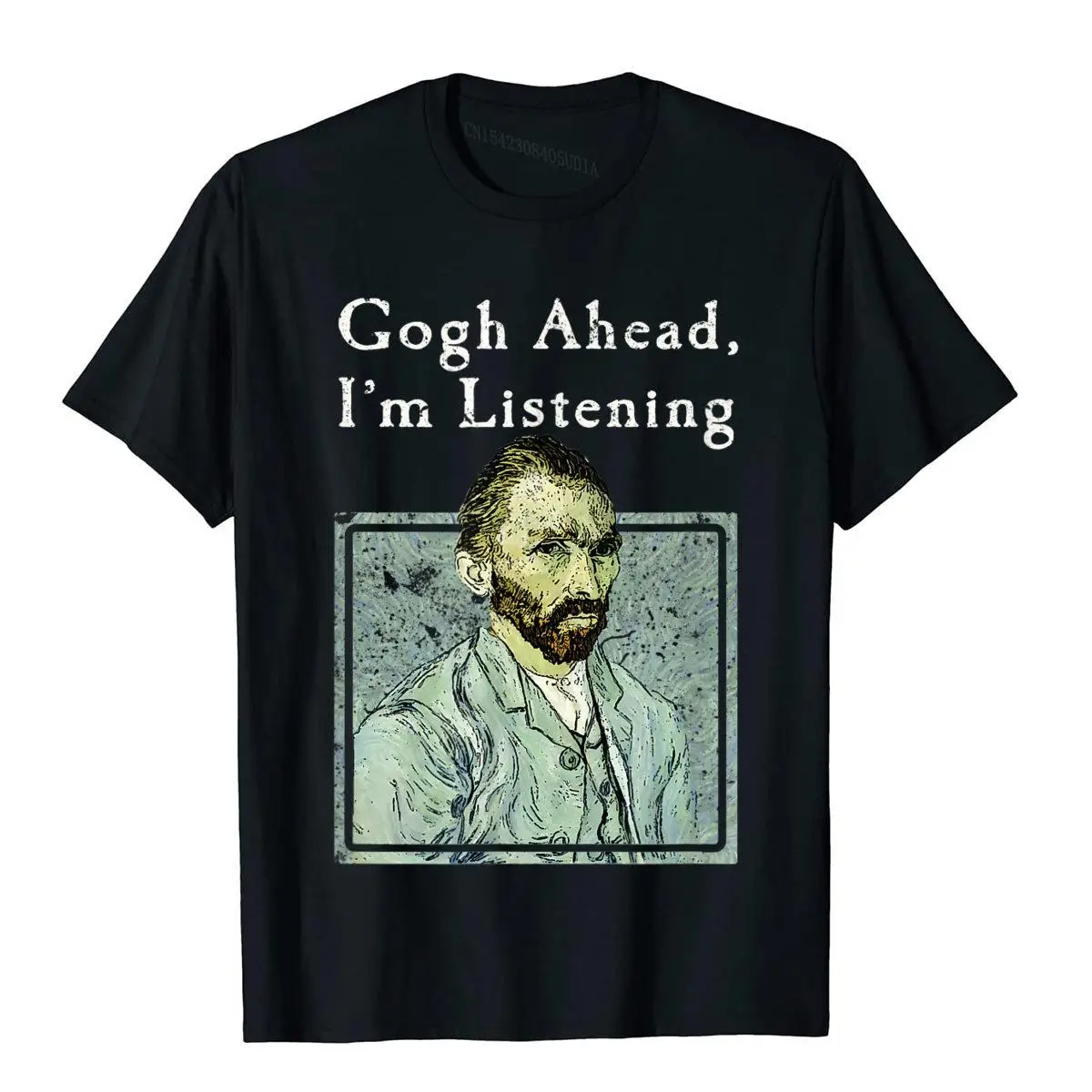 Van Gogh Shirt Funny Gogh Ear Joke Art Shirt__B9050black