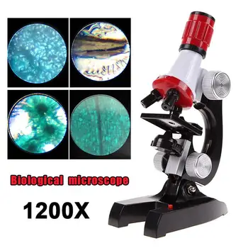 

Microscope LED 100X-1200X Kit Kids for Toy Home School
