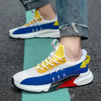 

2020 Casual Men Shoes Platform Sneakers Vintage Male Thick Sole Trainers Running Shoes High Quality Youth Boy Gym Teenagers