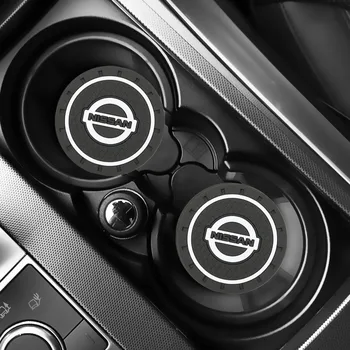 

2pcs Car Auto Water Cup Slot Non-Slip Mat for Nissan Qashqai X J10 J11 Trail Tiida Juke accessories Car-Styling