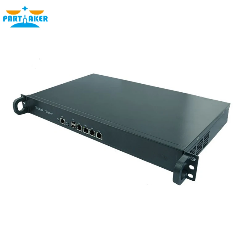 Причастник Intel Celeron J1900 четырехъядерный 1U Rackmount сетевой сервер с 4 Lan брандмауэр