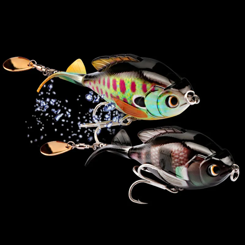 2021 New Whopper Popper 9.5Cm/16.9G Topwater Fishing Lure Artificial Bait Hard Plopper Soft Rotating Tail Wobblerr Pesca | Спорт и