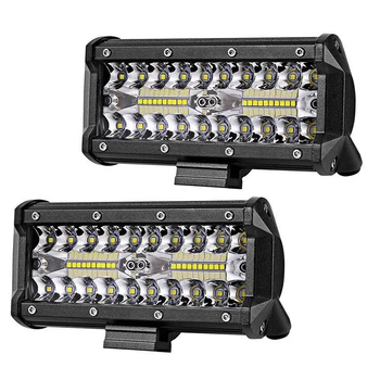 

1pc 7 inch LED Waterproof Light Bar 3 Rows Work Light Combo Beam for Driving Offroad Boat Car Tractor Truck 4x4 SUV Fog Light