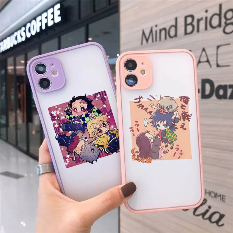 Милый чехол для телефона с японским аниме рассекающий демонов IPhone 12 11 Pro Max X XR XS 6S 7