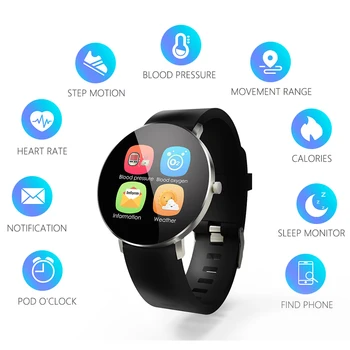 

F25 SmartWatch Full Touch Screen Smart Watch Fitness Tracker Bracelet Heart Rate Blood Pressure Monitor Smart Wristband For IOS