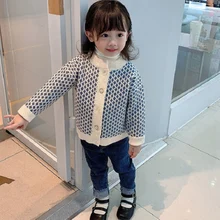 

Girls Sweater Baby's Coat Outwear 2021 Lovely Thicken Warm Winter Autumn Knitting Cardigan Jacket Long Sleeve Children's Clothin