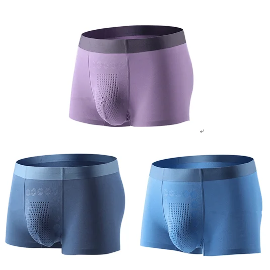 Green Textile Fiber Natural Health Pants Men's 120 Micro Modal Air Underpants Chemical-Free Bleaching Man Underwear - Цвет: Тёмно-синий