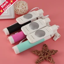 Портативная мини селфи палка 3,5 мм селфи-палка монопод с кнопкой зеркало складная Мини селфи палка для Xiaomi huawei Android