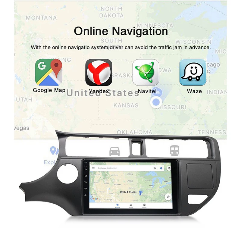 Автомобильный Радио мультимедийный плеер для KIA RIO 2012 2015 навигация GPS 2 din ACODO 1 + 16G