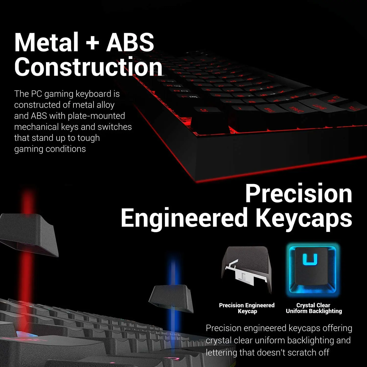 Redragon Gaming Keyboard Mouse Set K552-RGB-BA Mechanical Keyboard and Mice Combo USB Wired for Windows PC Gamers gaming computer keyboard