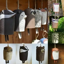 Bohemian Handmade Animal Wind Chimes Cute Rustic Resin Crafts Pendant for Garden Home Room Window Outdoor Hanging Decoration
