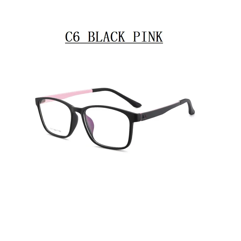 C6 BLACK PINK 142 Ретро TR90 мужские очки оправа для женщин очки ультра светильник полный обод оптические РЕЦЕПТ близорукость очки для чтения оправа Новинка - Цвет оправы: C6 BLACK PINK