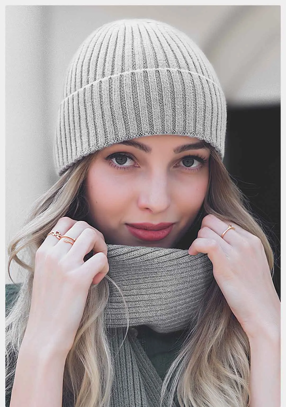 3 цвета Xiaomi MIjia Youpin FO модный Теплый Бархатный вязаный шарф и шапка теплый и уютный для пары