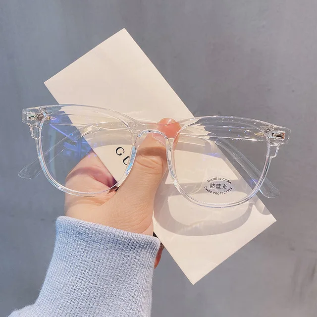  - Transparent Computer Glasses Frame Women Men Anti Blue Light Round Eyewear Blocking Glasses Optical Spectacle Eyeglass