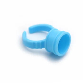 

100pcs Blue Finger Ring Cup Pigment Ink Ring Cup Permanent Makeup Tools For Microblading Eyebrow Tattoo Supplies